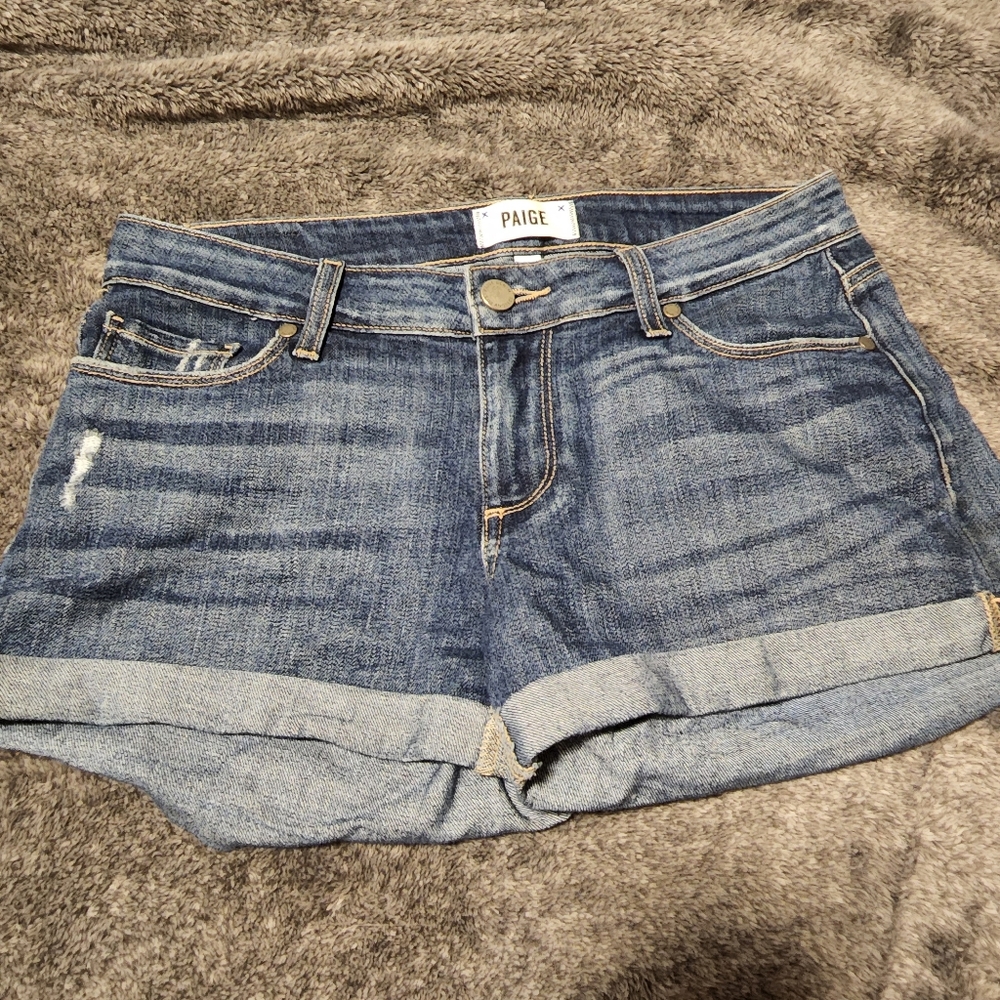Paige Jimmy Jimmy Short Blue Size 24 Excellent Condition